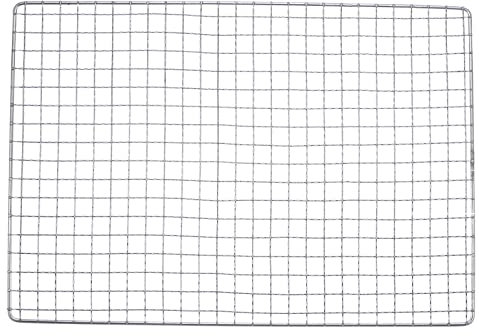 sourcing map Square BBQ Grill Net 17.3x10.2 Stainless Steel Cross Wire Barbecue Mesh Mat for Baking Smoking Charcoal Grilling Roasting