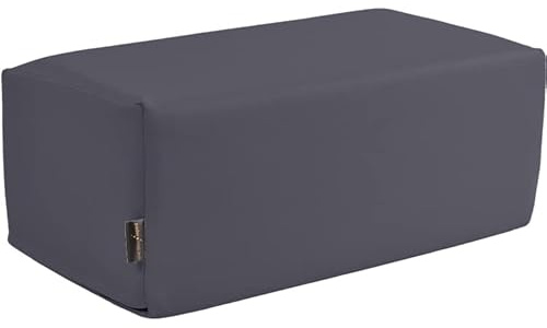 pader medi.tech Orthopädisches Entlastungskissen, Positurkissen 50x25x20cm I Bandscheibenkissen, Stufenkissen, Lagerungskissen für Beine mit festem Schaumkern (28 Anthrazit)
