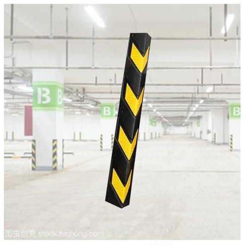 XPLKQXE Protector Columnas Garaje, Goma Esquina Protección Dispositivo, Coche Aparcamiento Almacén Cantoneras En L (Color : Black+Yellow-80cm, Tamaño : 20pcs)