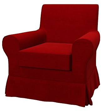 Soferia Sesselschoner Kompatibel Mit JENNYLUND Sessel Sesselbezug Sesselüberzug Sesselhusse Cover Kratzfest Hydrophobie Allergenfrei Elegance Rot