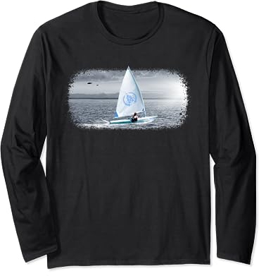 Optimist Dinghy Segelboot Liebhaber Laser Opti Segeln Langarmshirt