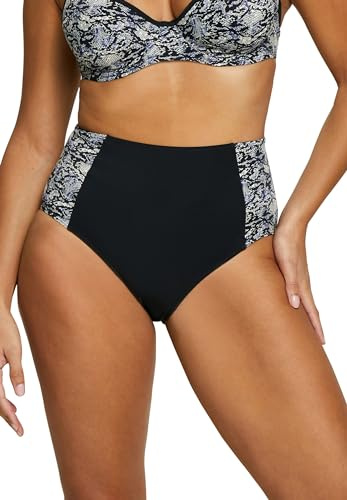sans Complexe, Maillot de Bain, Culotte Taille Haute, Modèle At The World's End, Imprimé Animal Noir, 38