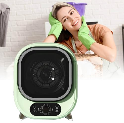 XDLYWUZIQ Small Tumble Dryer, Portable Condenser Tumble Dryer, 0.8kg Vented Tumble Dryer, 450W Electric Tumble Laundry Dryer for Apartment, Compact, Mini Spin Dryer,Green