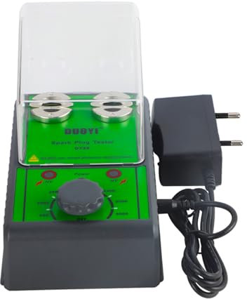 Comprobador de Bujías, Probador de Bujías de Automóvil con Dos Orificios de Diagnóstico,Probador de encendido del motor con Cubierta Protectora para vehículos de gasolina de 12V