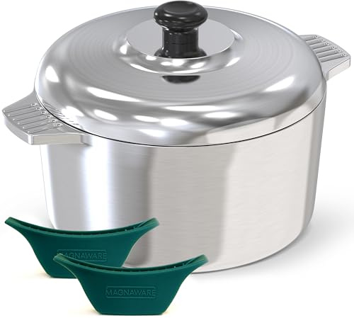 Magnaware Cast Aluminum Dutch Oven - Even Heat Distribution - Lightweight (5 Quart)