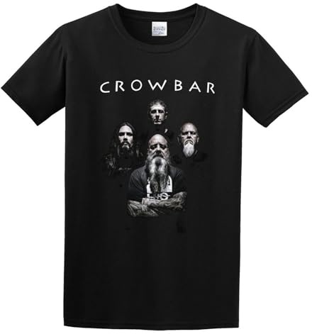 DONGSUO Men's Crowbar Band Cotton T Shirt L Black XL