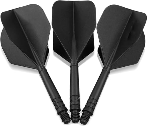 Viojrlly Set mit DREI transparenten Darts, einteiliges Dartpfeil-Zubehör, Dart-Zubehör, Dart-Schäfte und Darts, ABS integrierte transparente Darts, Flight-Set Standard-Darts