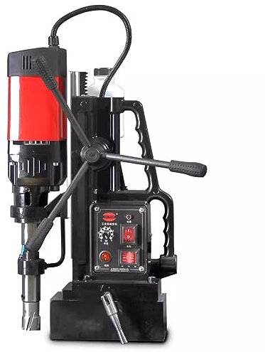 Power Magnetic Drill with 1500W Electric Drilling Machine, 14500N Electromagnet Suction, Twist Drilling Diameter 10mm, Core Drilling Diameter 35mm for Any Surface