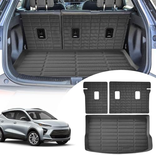 ZQULOYO Cargo Liners Backrest Mat for Chevrolet Chevy Bolt EUV (Not for EV) Accessories 2022-2024 with Hook&Loop Rear Trunk Mat Rear Seat Back Cover Protector All Weather Anti-Slip Split Dog Liner