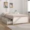 Iiaky Estructura de Cama con cajones Cama canape cajones somier Cama con cajones Blanco 90x200 cm
