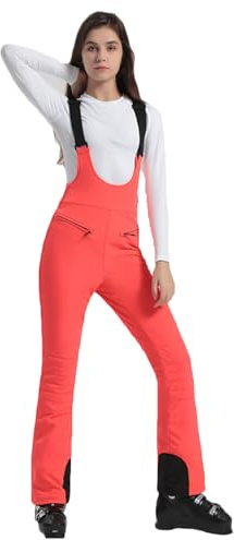 XYHAOAI Damen Skihose Schneelatzhose Snowboardhose Wasserdicht Winddicht Winter Skihose Trendy Schneelatzhose Isoliert,Orange,M