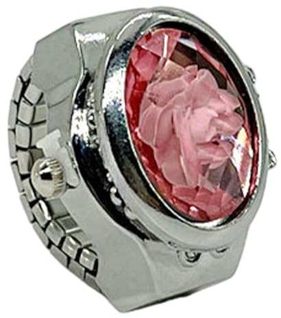 Generisch Ringuhr für Damen, Fingerringuhr, Neuheit Bling Uhren, Kreative, neuartige Bling-Uhren, verstellbare Schmuck-Fingeruhren für Damen und Herren