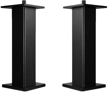 Högtalarstativ, Golvstående Sand Kan Fyllas Högtalarställ, Bricka 280x240 Mm 2 Delar Högtalarställ, For Hemmabio Professionellt Framförande Inspelning Komponering(Black,280x240x600mm)