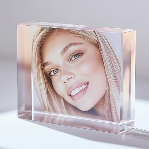 10 x 15 cm Fotoblock mit ihrem Bild aus original PLEXIGLAS - Transparenter Acrylblock, das Foto-Geschenk in brillanten Farben als hochwertige, Geschenkidee mit 3D-Tiefeneffekt in verschiedenen Größen