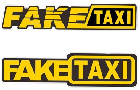 2 Stück Gefälschte Taxiaufkleber, Autostoßstangenaufkleber, Lustige Autofensteraufkleber, Körperbuchstabenaufkleber, Autodekorationsaufkleber
