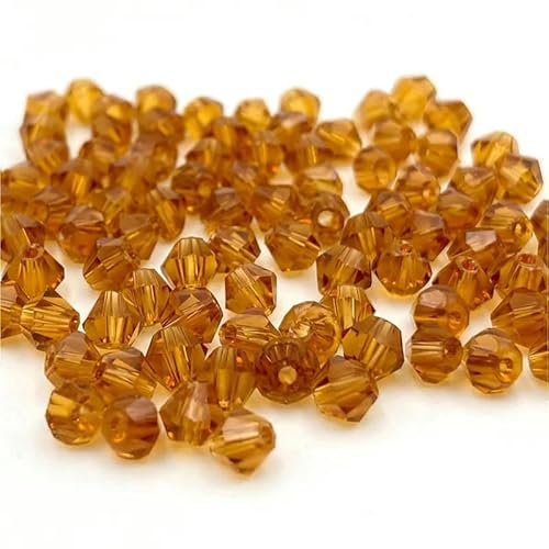 3/4/6 mm österreichische Doppelkegel-Kristallperlen, Glasperlen, lose Abstandsperlen zur Schmuckherstellung, DIY-Armband, Halskettenzubehör, 16–3,0 mm (ca. 120 Stück