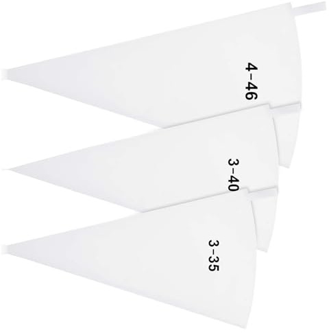 3 Pcs Reusable Piping Bags, 14,16,18 Inch Canvas Cake Decorating Bags, Pastry Piping Bags, Icing Frosting Bag Non-Slip Pastry Bags for Cakes Dessert Pastry Cupcake Cookie Decorating