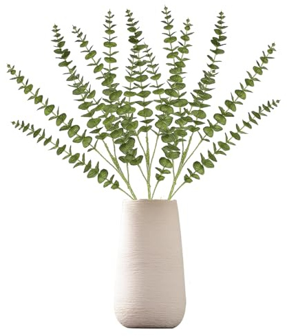 3 Pezzi Eucalipto Artificiale Rami Finti Un totale di 15 filiali Foglie Piante Finte Eucalipto Artificiali 78 cm Pianta Artificiale da Interno Rami Decorativi per Balcone Matrimoni Casa Festa