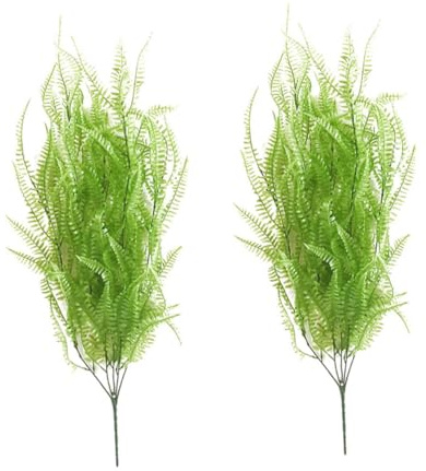 Ipetboom 2pcs Artificial Vine Plants Vivid Greenery Decoration for Garden Hanging Decor Lightweight Plastic Foliage for Indoor Outdoor Use Lifelike Rattan Wall Decor