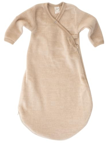 Lilano, Merino Wickelsach mit 2-Wege Reißverschluss Uni, 100% Wolle (kbT) (Sand, 74-80)