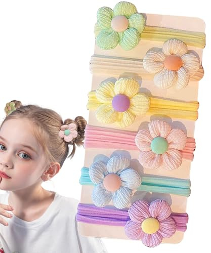 TQEBWUS Flickhårsnoddar,6 Bitars Babyhårsnodd | Stylingaccessoarer För Tunna Hästsvansar Vardagliga Lockiga | Barn Tonåring Bäbis