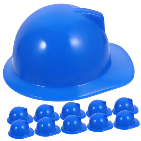 Abaodam 20 Stck Teiliges Miniatur puppen bauhelme Blaue Kunststoff Schutzhelme für Puppenkopf Langlebig Sicher mit Glatter Oberfläche Geeignet zum Ankleiden und Basteln von Mini Puppen