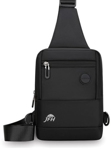 JFH ProLegacy Bandolera Hombre Impermeable, Bolsa de Pecho Cruzada, Bolso de Hombro Sling Bag Crossbody, Compacta, Ligera y Resistente, para Viaje, Playa, Piscina, Trabajo, Deporte y Uso Diario