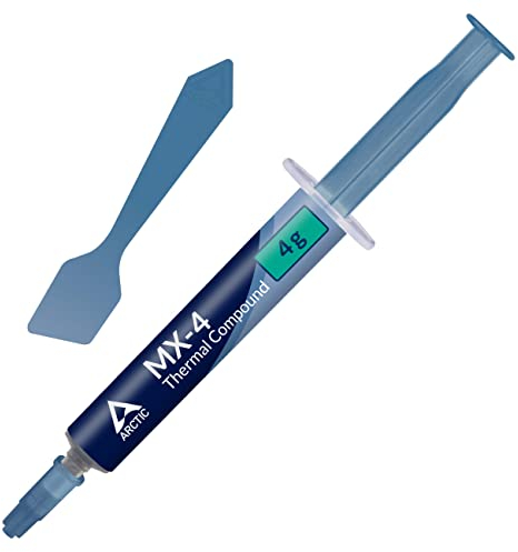 ARCTIC MX-4 (inkl Spachtel, 4 g) - Premium Performance Wärmeleitpaste für alle Prozessoren (CPU, GPU - PC, PS4, XBOX), sehr hohe Wärmeleitfähigkeit, lange Haltbarkeit, sichere Anwendung, nicht leitend