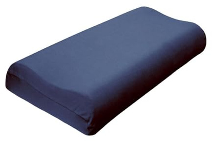 Traumschlaf Universal Bezug für Nackenstützkissen – elastischer Edel Jersey Kissenbezug aus Baumwolle – weich, dehnbar und passgenau für viele Nackenstützkissen – L-XL, Höhe 11-14 cm, Marine