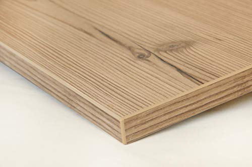 Schreibtischplatte 140x80 aus Holz DIY Schreibtisch direkt vom Hersteller vielseitig einsetzbar - Tischplatte Arbeitsplatte Werkbankplatte mit 125kg Belastbarkeit & Kratzfestigkeit - Kiefer rustikal