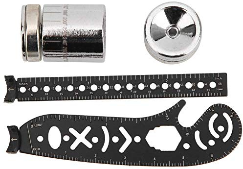 Multifunktionales Zeichenlineal Schwarzes Eisen Vielseitiges Zeichenlineal Werkzeug Innovative Lackierung Magnetkompass Messung(17mm-Schwarz)