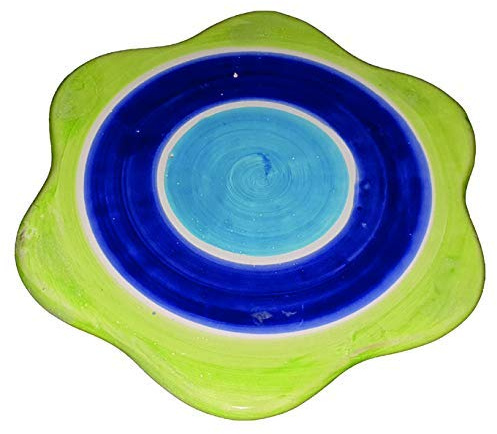 Sottopentola Grande in Ceramica di Vietri Dipinta a Mano, Diametro cm 21, Altezza cm 1, Arredo Tavola Cucina, Idee Regalo Natale, Made in Italy