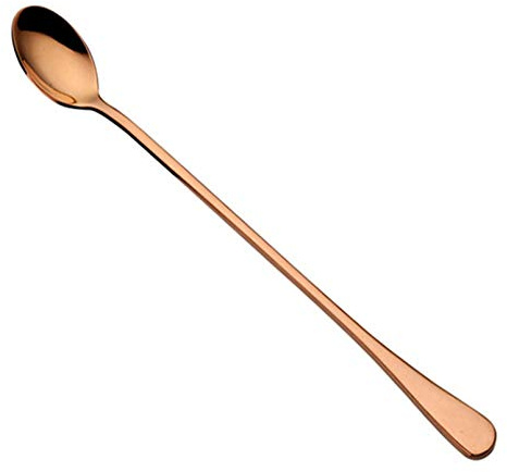 Anawakia Long Handle Latte Spoons Stainless Steel Handle Spoons Teaspoon Coffee Spoons 9.33inch/23.7cm (Rose Gold)