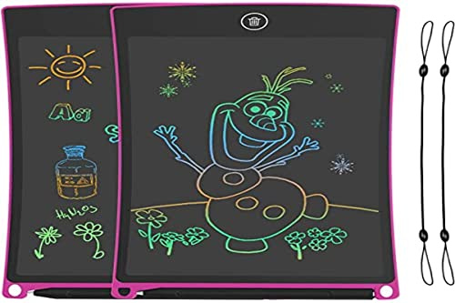 GUYUCOM 2 Pack LCD Schreibtablett 8,5 Zoll, Maltafel für Kinder mit Helleren Bunten Linien, Tolles Schreibtafel Kinder, Perfekt Schreibtafel Elektronisch als Lernspielzeug für Kinder