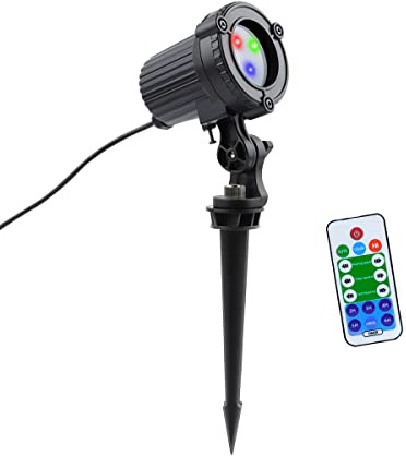 Proyector de luces de jardín con estrellas de Navidad, iluminación de luciérnaga en movimiento, LED, color azul, verde, rojo para decoración de fiestas