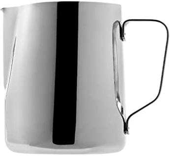 WYDNX Fatti in casa 304 Acciaio Inossidabile Latte Sborraggio Pitcher Latte Art Produzione caffè Espresso Accessori Macchina Acciaio Inossidabile Brocca 20.3oz Tirare Fiore (Color : Silver)