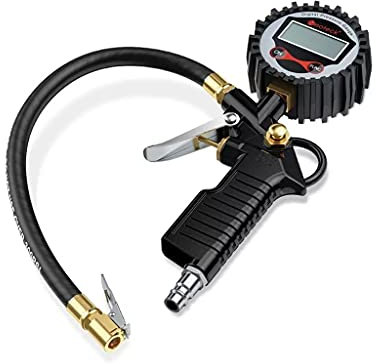EXENXA Digitaler Autoreifen-Luftdruck-Inflator, LCD-Display, LED-Hintergrundbeleuchtung, Fahrzeug-Tester, Inflation-Überwachung