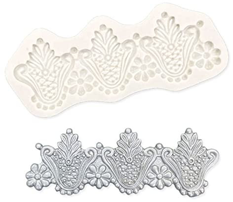 Stampo Per Zucchero Flip 2 Pezzi Decorazione Europea Vintage Torta Di Pizzo Bordato Secco Parassita Cioccolato Cottura Zucchero Liquido Flip Stampo In Silicone