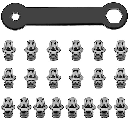 Be In Your Mind Fahrradpedalschrauben mit Torx-Schraubenschlüssel, Fahrradpedalschrauben, Schrauben, Fahrradpedale, rutschfeste Nägel, Fahrradzubehör, M4 x 4,4 mm, Stahl, 50 Stück