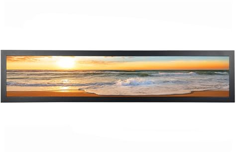 VSDISPLAY Portable Gaming Marquee LCD Monitor, 28 Zoll 1920 x 360 700Nit IPS Wide Bar Display und USB Controller Board, Support Image Rotation