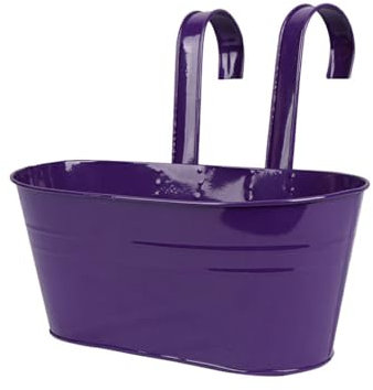 osiuujkw Fioriera da Giardino per Erbe aromatiche Resistente e Leggera Fioriere da Balcone Staccabili per Esterni Fioriera sospesa a Parete in sospesa con ringhiera, Viola