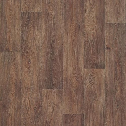 Wood Effect Brown Anti-Slip Vinyl Flooring For LivingRoom, Hallways, Kitchen, 2.3mm Thick Vinyl Sheet, Waterproof Lino Flooring, Linoleum Flooring-1m(3'3) X 4m(13'1)-4m²