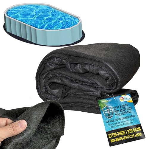 U.S. Pool Supply Ground Shield 15' x 30' Oval Heavy Duty Pool Liner Pad for