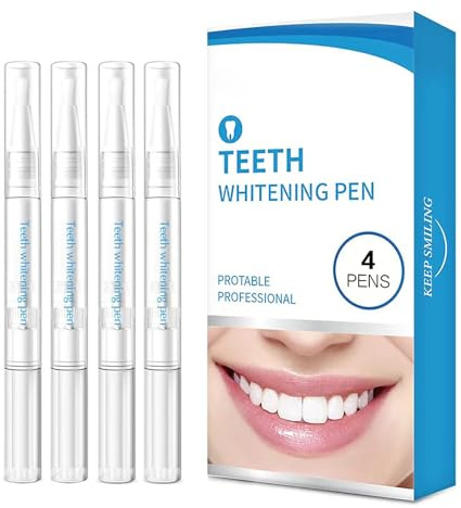 4 Stück Zahnaufhellung Stift,Teeth Whitening Stift,Teeth Whitening Stift Professioneller Teeth Whitening Essence,Schmerzfreies Zahnbleaching für Weiße Zähne，zahnpasta weisse zähne
