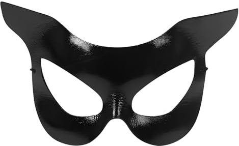 Toyhood Masque demi-visage noir avec cordon élastique pour femme et fille - Accessoire de déguisement pour bal masqué - Accessoires de carnaval