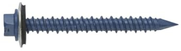 INDEX A PERFECT FIXING-HE1665150 [HEA+ ARVUL] Tornillo de fijación directa con cabeza hexagonal, Arandela estampada, Acero al carbono con recubrimiento blue ruspert, Medida 6,5x150 mm, Ø5,250 unidades