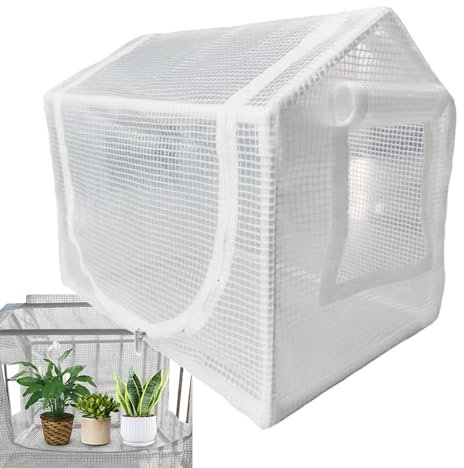 Teksome Pequeño Invernadero para Exteriores, Casa de Flores de jardinería, Cubierta de PE Gruesa con protección UV, fácil de Instalar, Ventana Enrollable con Cremallera, Invernadero para Patio,