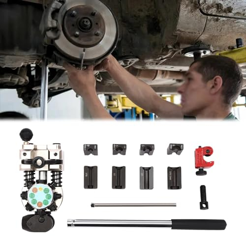 GramStudio Bremsleitungsbördelwerkzeug Bremsleitungsbördelgerät,Bördelgeräte für Bremsleitungen 5/16(8mm), 3/8'', 3/16''(4.75mm), 1/4''(6.35mm),Bördelgerät Einzel, Doppel und Blasenbördelung