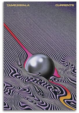 ZHAOART Tame Impala Poster Currents Album Cover Poster for Room Aesthetic Decorative Painting Canvas Wall Art Dorm Office Decor Gift 12x18inch(30x45cm) Unframe-style