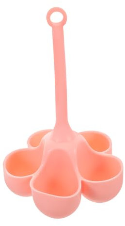 HAKIDZEL Portauova in Silicone Rosa 5 Scomparti, Cuoci Uova Multifunzione per Cibo per Ragazzo Ragazza e Uso Domestico
